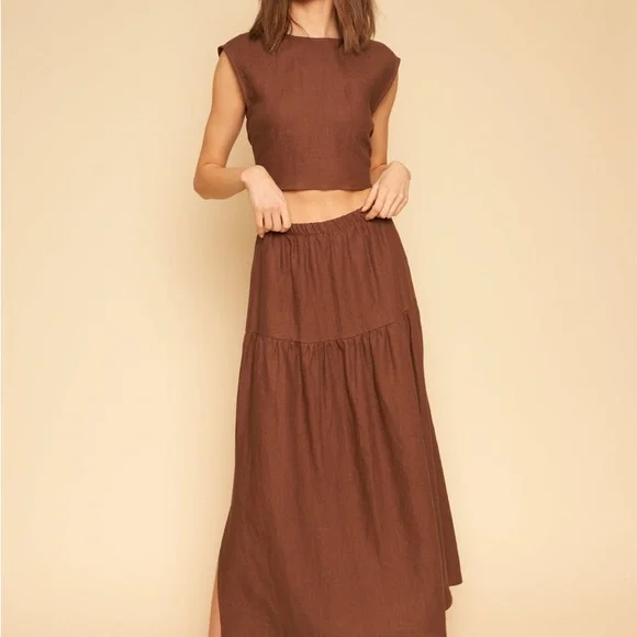 Whimsy + Row linen wrap top - Picture 3 of 8